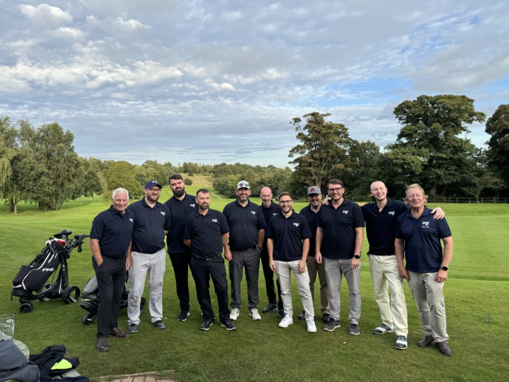 WJ team outdoors in golf gear | BDA Golf Day 2024