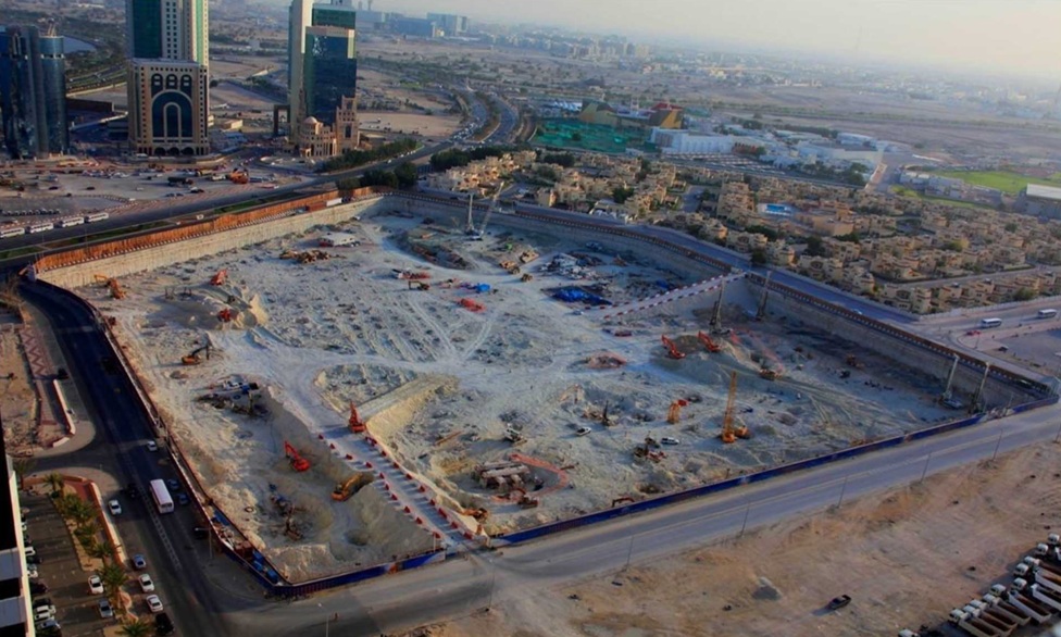 Drone image of Barwa Financial District