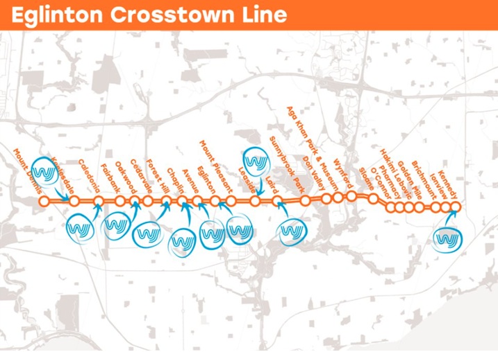 Map | Eglinton Crossline Light Rail