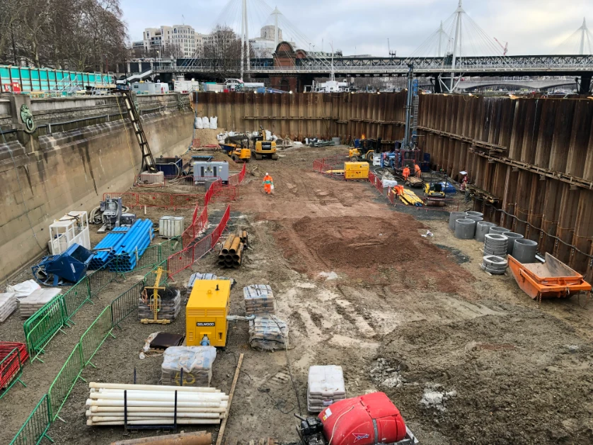 Thames Tideway Tunnel Construction site
