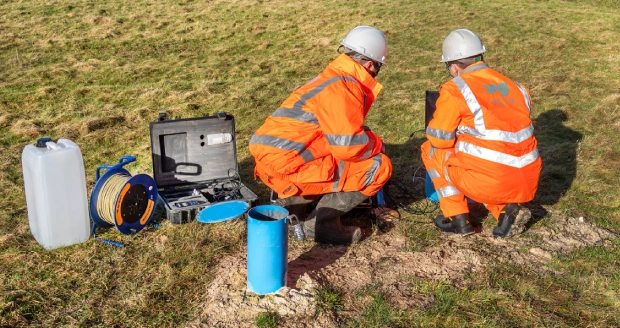 wj workers conducting tests